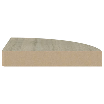 Hoekschappen Zwevend 5X5X3,8 Cm Mdf Kleurig 2 25 x 25 x 3.8 cm Eiken