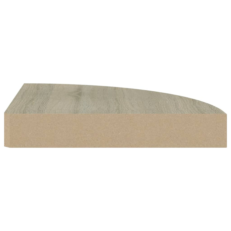 Hoekschappen Zwevend 5X5X3,8 Cm Mdf Kleurig 2 25 x 25 x 3.8 cm Eiken
