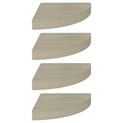 Hoekschappen Zwevend 25X25X3,8 Cm Mdf Kleurig 4 25 x 25 x 3.8 cm Eiken