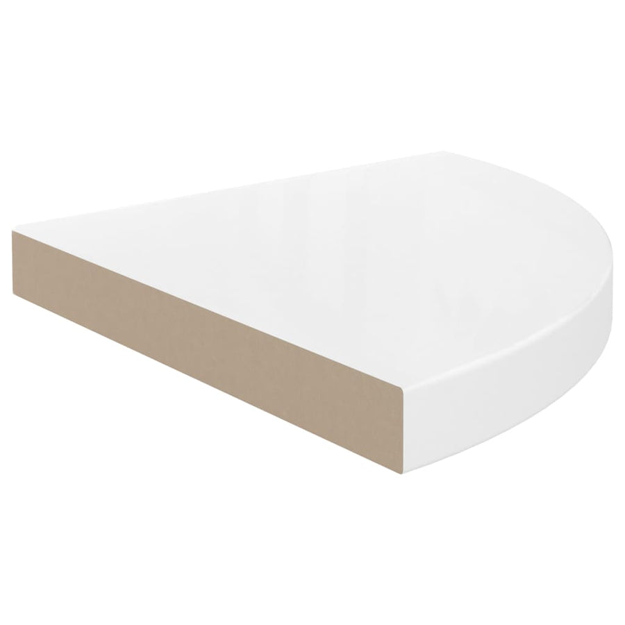 Hoekschap Zwevend 35X35X3,8 Cm Mdf 1 35 x 35 x 3.8 cm Hoogglans wit