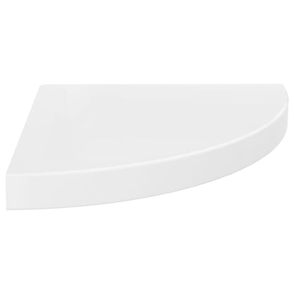 Hoekschappen Zwevend 35X35X3,8 Cm Mdf 4 35 x 35 x 3.8 cm Hoogglans wit