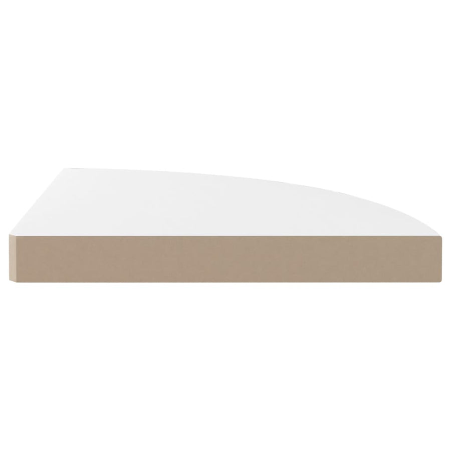 Hoekschappen Zwevend 35X35X3,8 Cm Mdf 4 35 x 35 x 3.8 cm Hoogglans wit