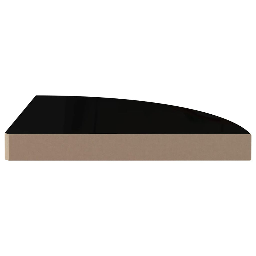 Hoekschap Zwevend 35X35X3,8 Cm Mdf 1 35 x 35 x 3.8 cm Hoogglans zwart