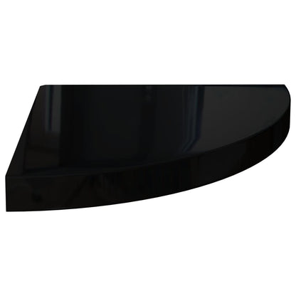 Hoekschappen Zwevend 35X35X3,8 Cm Mdf 2 35 x 35 x 3.8 cm Hoogglans zwart