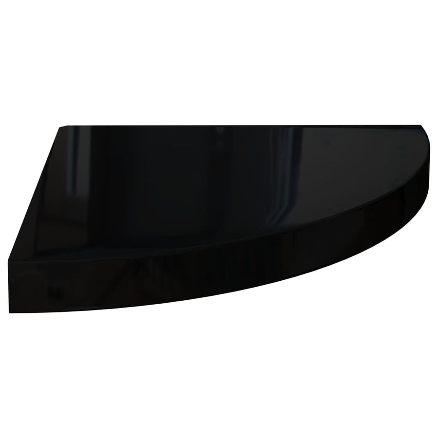 Hoekschappen Zwevend 35X35X3,8 Cm Mdf 2 35 x 35 x 3.8 cm Hoogglans zwart