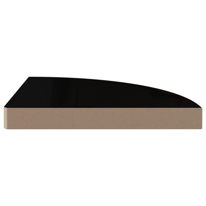 Hoekschappen Zwevend 35X35X3,8 Cm Mdf 2 35 x 35 x 3.8 cm Hoogglans zwart