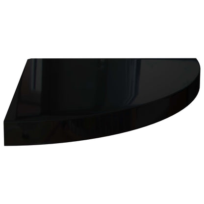Hoekschappen Zwevend 35X35X3,8 Cm Mdf 4 35 x 35 x 3.8 cm Hoogglans zwart