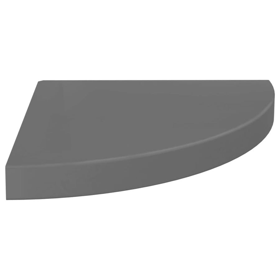 Hoekschappen Zwevend 35X35X3,8 Cm Mdf 4 35 x 35 x 3.8 cm Hoogglans grijs