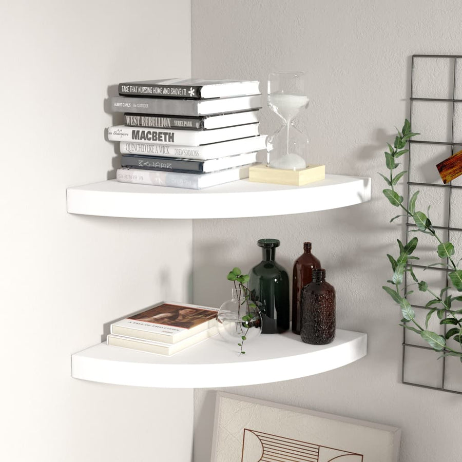 Hoekschappen Zwevend 35X35X3,8 Cm Mdf 2 35 x 35 x 3.8 cm Wit