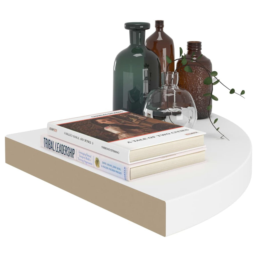 Hoekschappen Zwevend 35X35X3,8 Cm Mdf 4 35 x 35 x 3.8 cm Wit