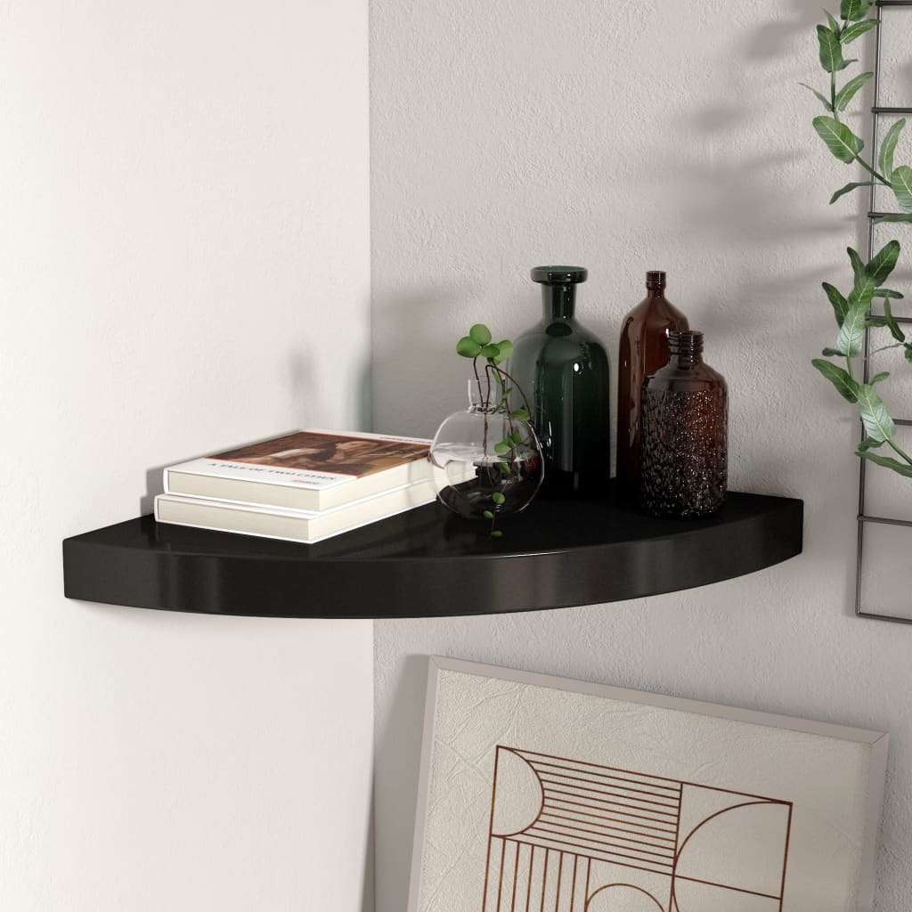 Hoekschap Zwevend 35X35X3,8 Cm Mdf 1 35 x 35 x 3.8 cm Zwart