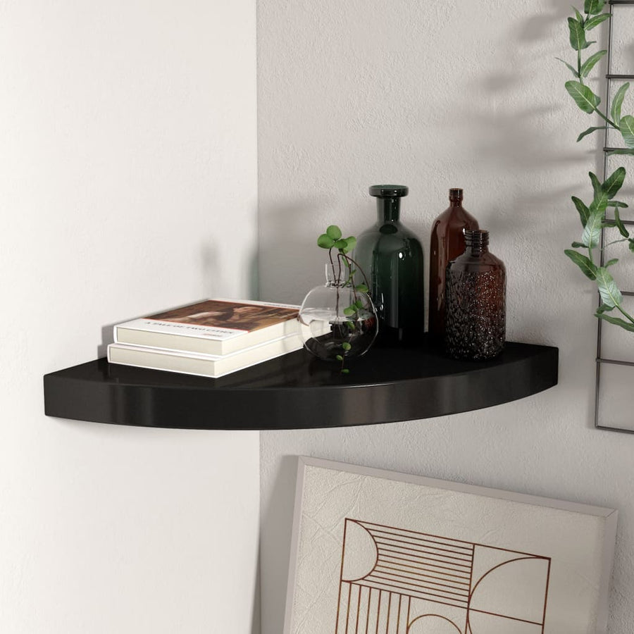 Hoekschap Zwevend 35X35X3,8 Cm Mdf 1 35 x 35 x 3.8 cm Zwart