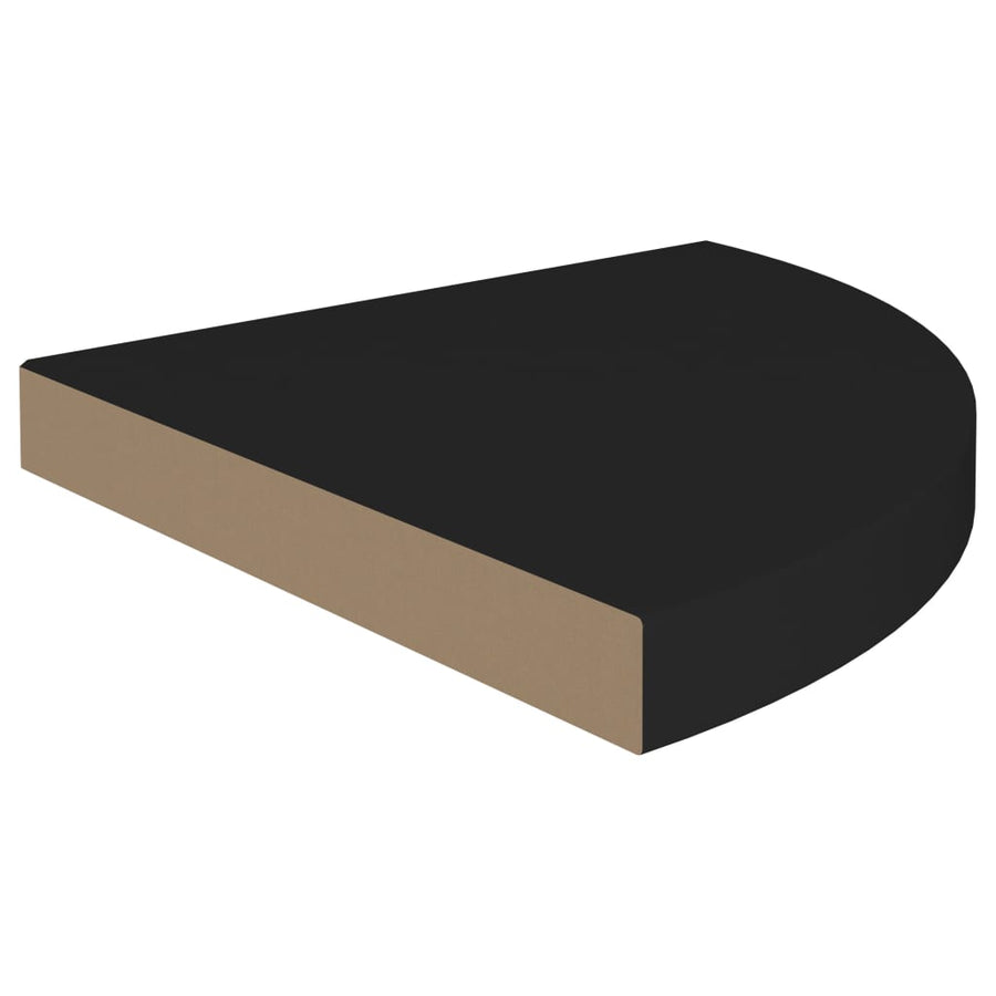Hoekschappen Zwevend 35X35X3,8 Cm Mdf 2 35 x 35 x 3.8 cm Zwart