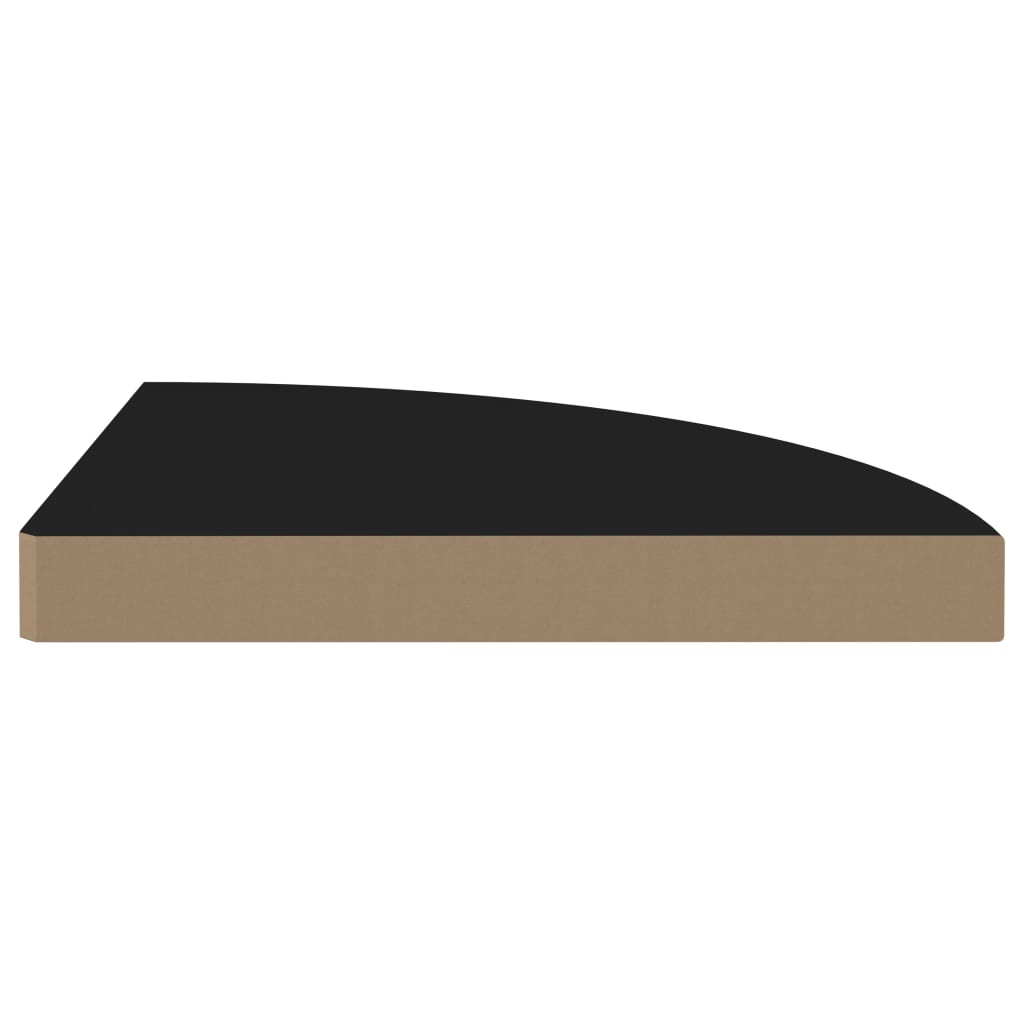 Hoekschappen Zwevend 35X35X3,8 Cm Mdf 2 35 x 35 x 3.8 cm Zwart