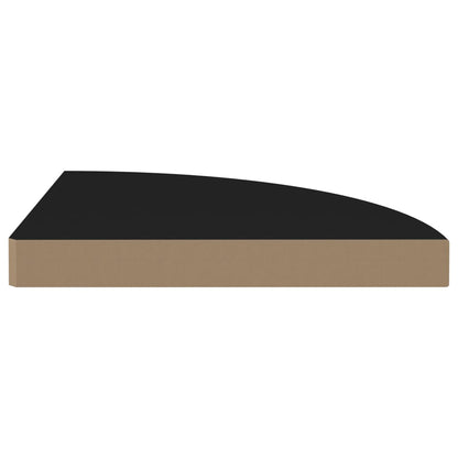Hoekschappen Zwevend 35X35X3,8 Cm Mdf 2 35 x 35 x 3.8 cm Zwart