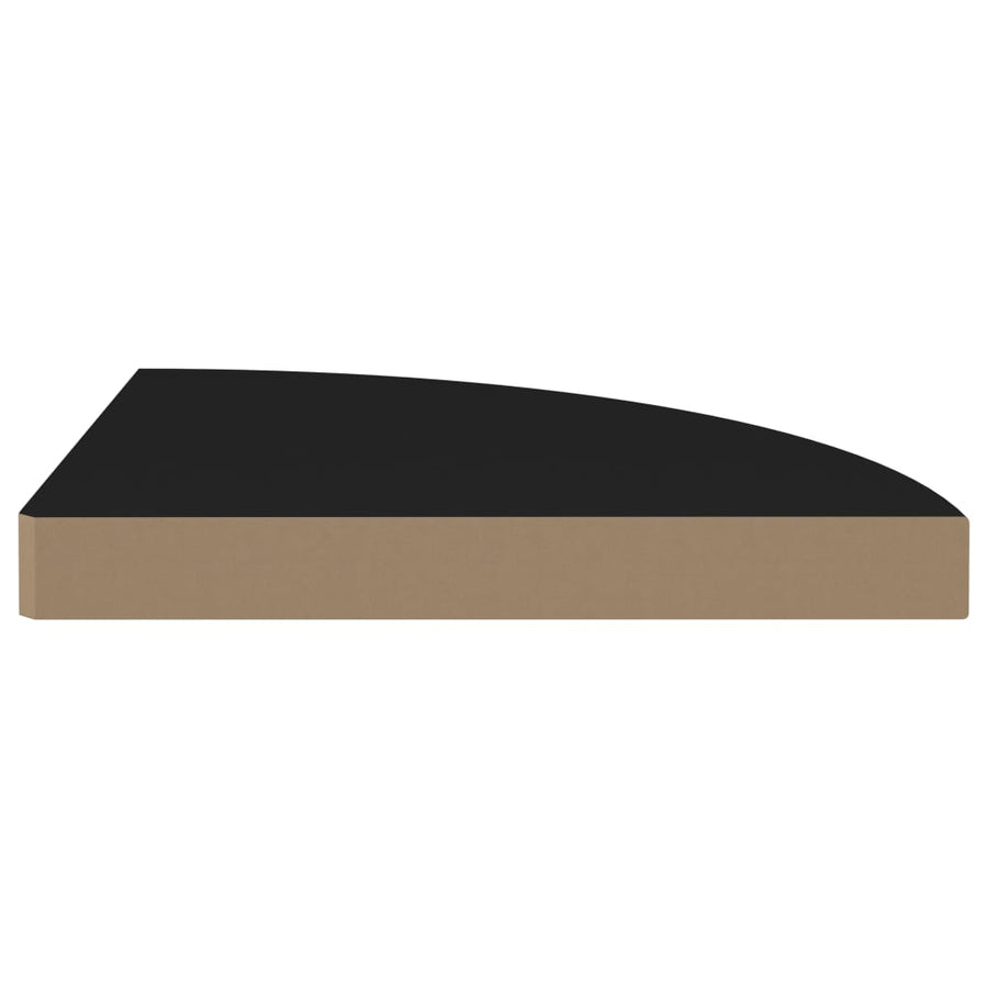 Hoekschappen Zwevend 35X35X3,8 Cm Mdf 2 35 x 35 x 3.8 cm Zwart