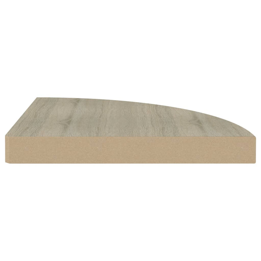 Hoekschap Zwevend 35X35X3,8 Cm Mdf Kleurig 1 35 x 35 x 3.8 cm Eiken