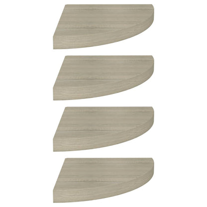 Hoekschappen Zwevend 35X35X3,8 Cm Mdf Kleurig 4 35 x 35 x 3.8 cm Eiken