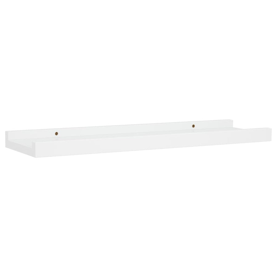 Fotoplanken 2 st 40x9x3 cm MDF wit 40 x 9 x 3 cm Wit