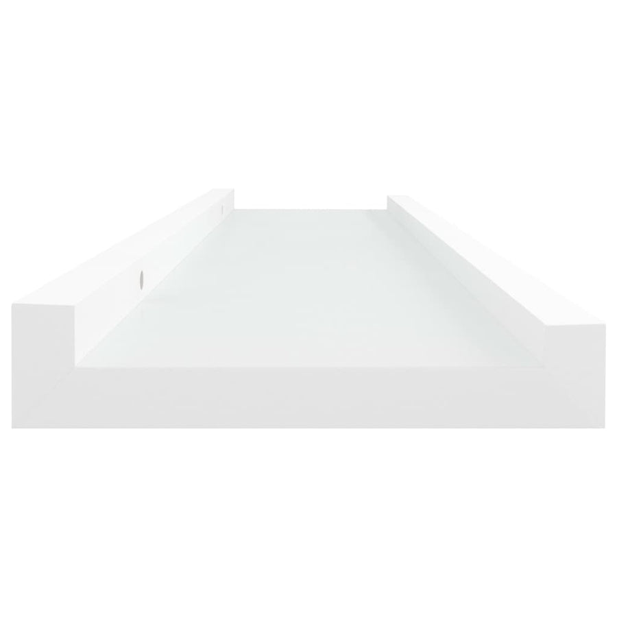 Fotoplanken 2 st 40x9x3 cm MDF wit 40 x 9 x 3 cm Wit
