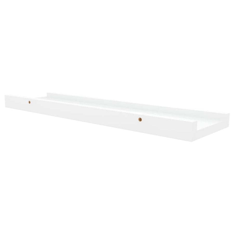 Fotoplanken 2 st 40x9x3 cm MDF wit 40 x 9 x 3 cm Wit
