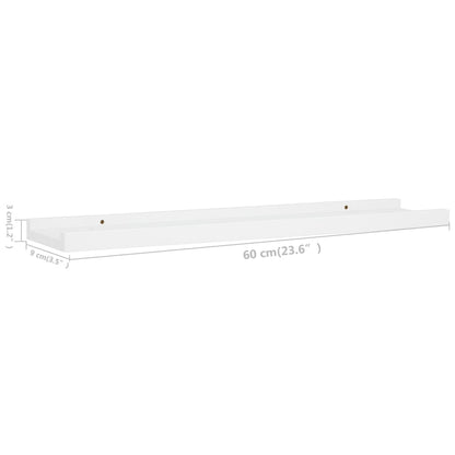 Fotoplanken Mdf 60 x 9 x 3 cm Wit