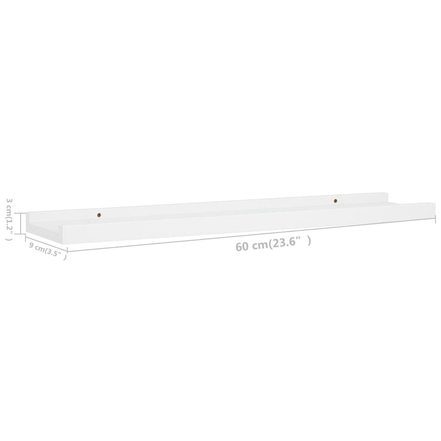 Fotoplanken Mdf 60 x 9 x 3 cm Wit