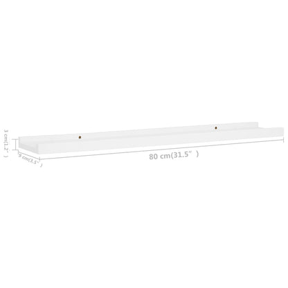 Fotoplanken Mdf 80 x 9 x 3 cm Wit