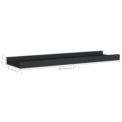Fotoplanken Mdf 40 x 9 x 3 cm Zwart