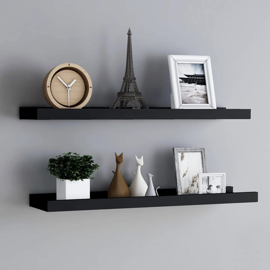 Fotoplanken Mdf 80 x 9 x 3 cm Zwart