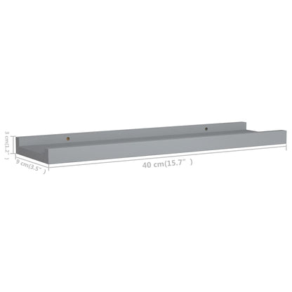 Fotoplanken Mdf 40 x 9 x 3 cm Grijs