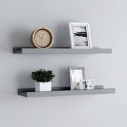 Fotoplanken 2 st 60x9x3 cm MDF grijs