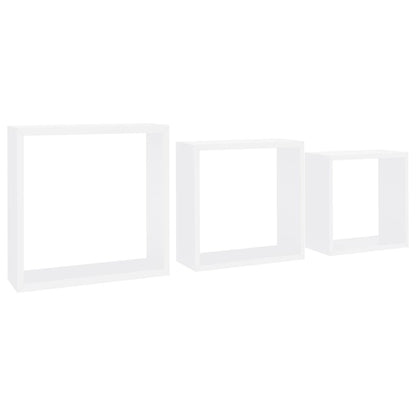 Wandschappen Kubus Mdf 30 x 10 x 30 cm Wit