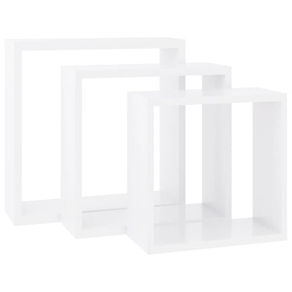 Wandschappen Kubus Mdf 30 x 10 x 30 cm Wit