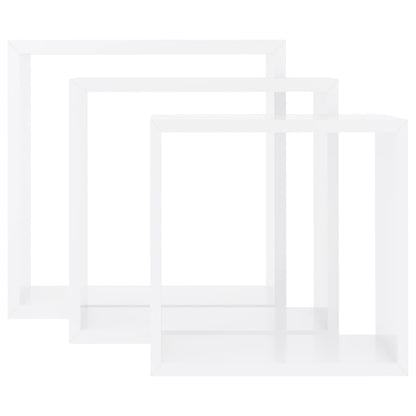 Wandschappen Kubus Mdf 30 x 10 x 30 cm Wit