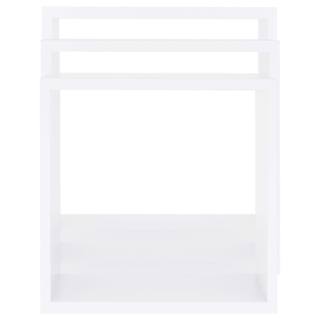 Wandschappen Kubus Mdf 30 x 10 x 30 cm Wit