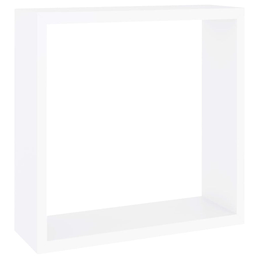 Wandschappen Kubus Mdf 30 x 10 x 30 cm Wit