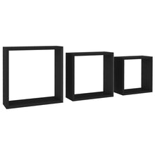 Wandschappen Kubus Mdf 30 x 10 x 30 cm Zwart