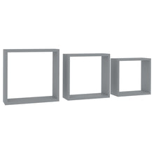 Wandschappen Kubus Mdf 30 x 10 x 30 cm Grijs