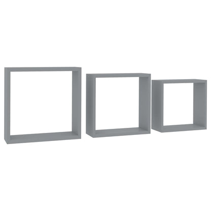 Wandschappen Kubus Mdf 30 x 10 x 30 cm Grijs