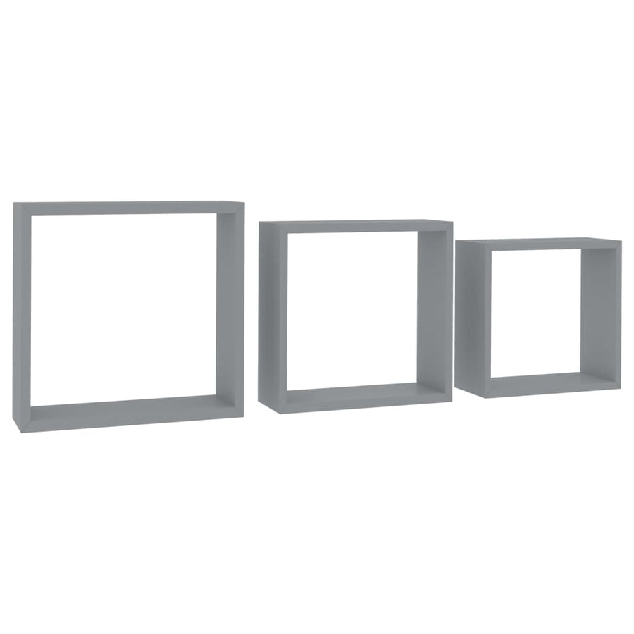 Wandschappen Kubus Mdf 30 x 10 x 30 cm Grijs