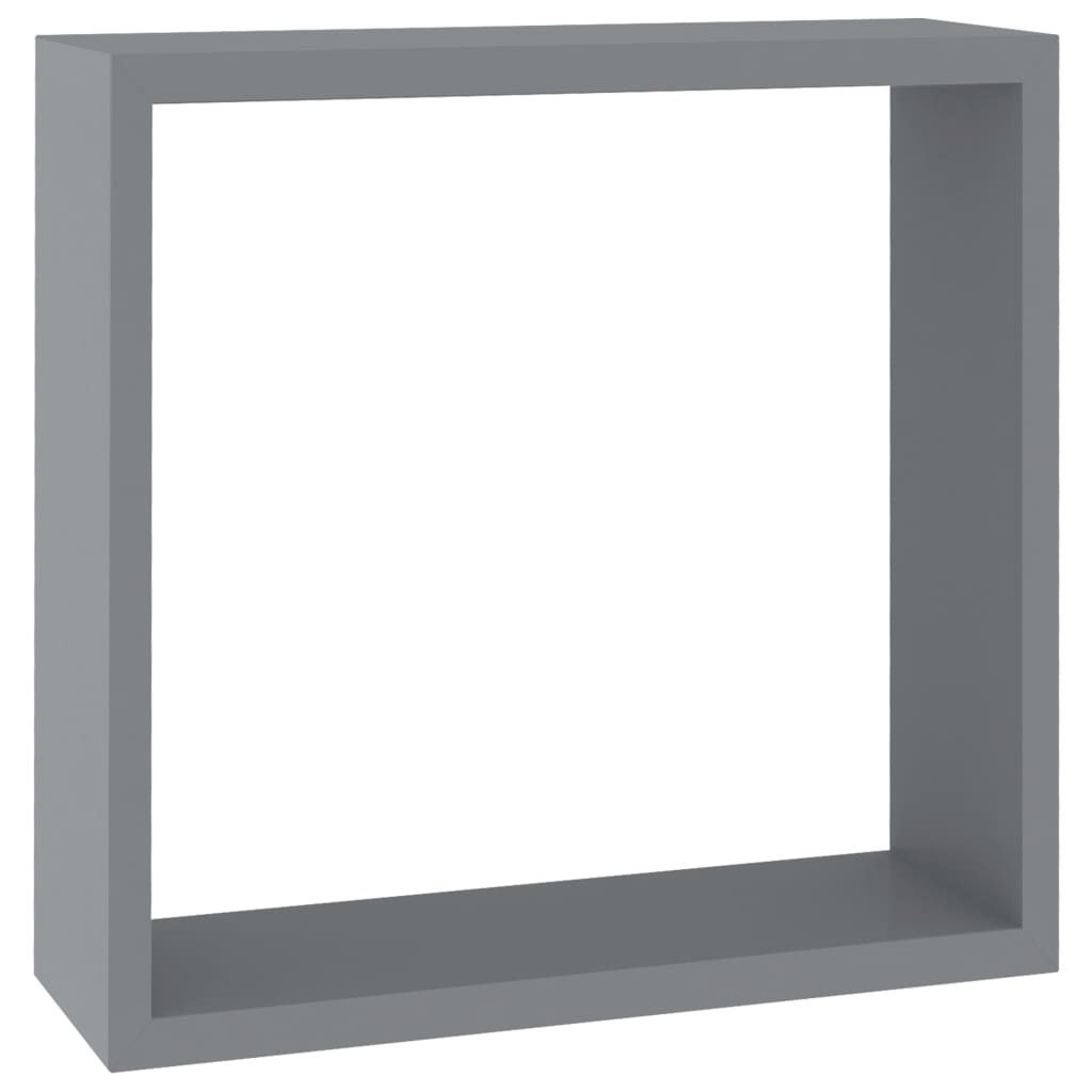 Wandschappen Kubus Mdf 30 x 10 x 30 cm Grijs
