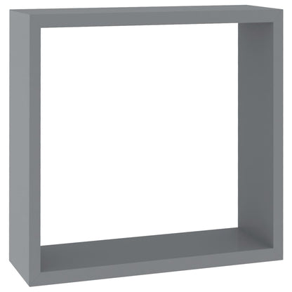 Wandschappen Kubus Mdf 30 x 10 x 30 cm Grijs