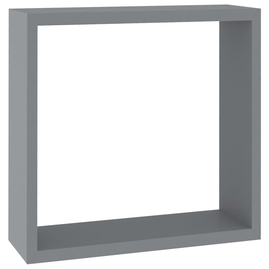 Wandschappen Kubus Mdf 30 x 10 x 30 cm Grijs