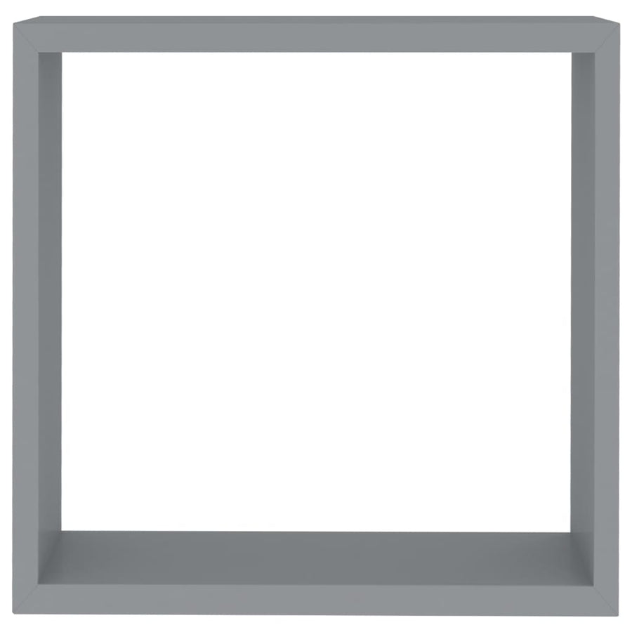 Wandschappen Kubus Mdf 30 x 10 x 30 cm Grijs