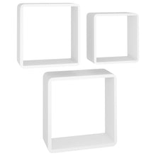 Wandschappen Kubus Mdf 28 x 10 x 28 cm Wit
