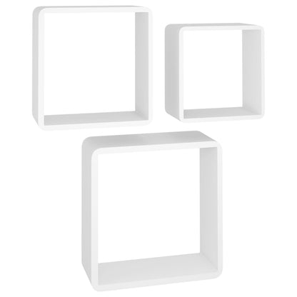 Wandschappen Kubus Mdf 28 x 10 x 28 cm Wit