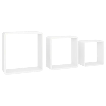 Wandschappen Kubus Mdf 28 x 10 x 28 cm Wit