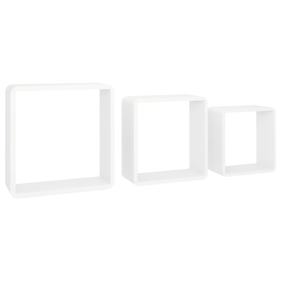 Wandschappen Kubus Mdf 28 x 10 x 28 cm Wit