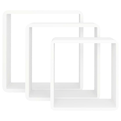 Wandschappen Kubus Mdf 28 x 10 x 28 cm Wit